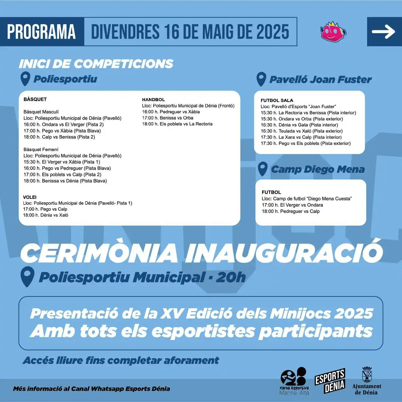 Image from Esports Dénia: Arriba la obertura dels Minijocs 2025! 🔥 A les 20h a la pista d’atle...