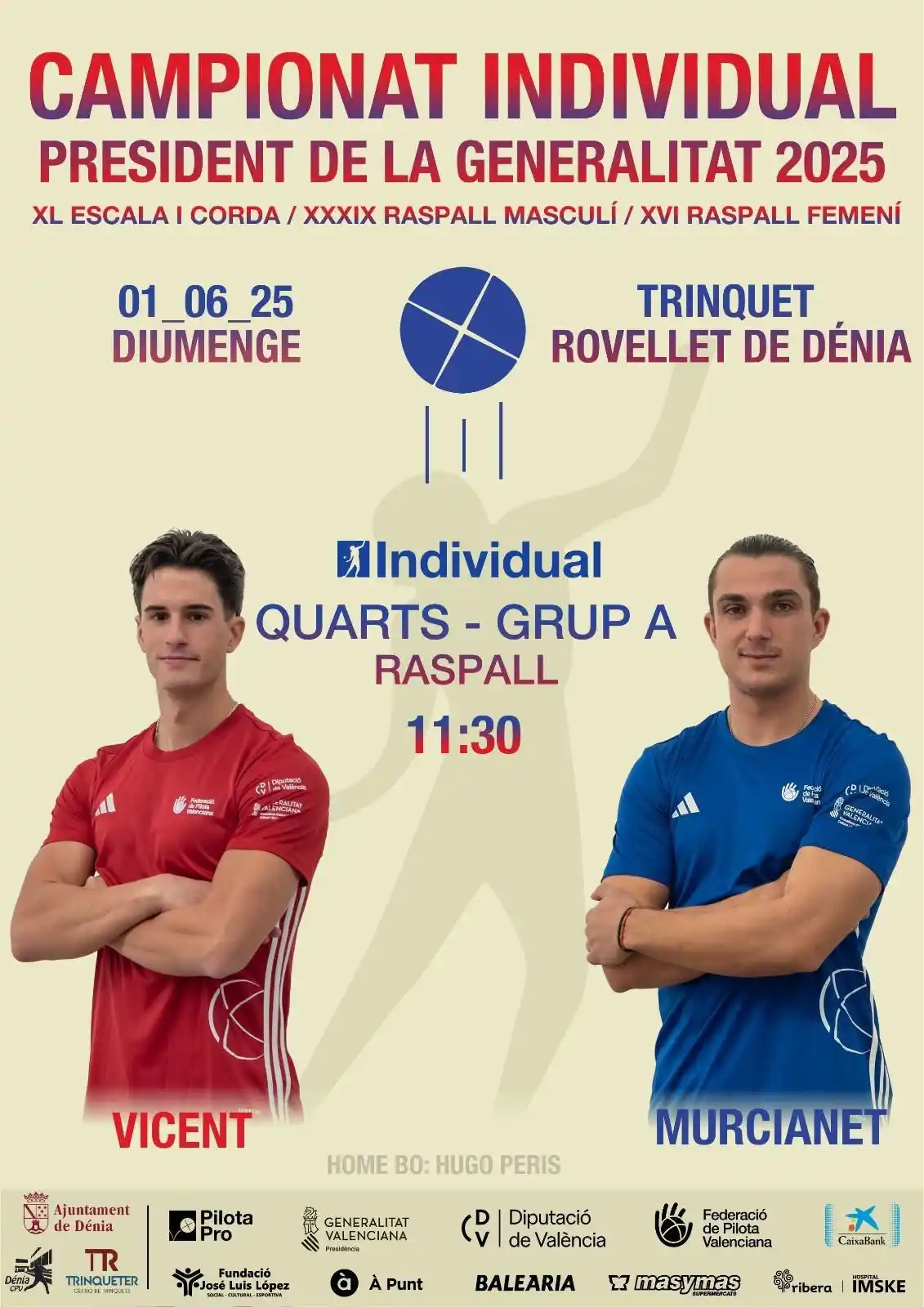 Image from Esports Dénia: Campionat Individual de Raspall a Dénia‼️ 📍 Trinquet El Rovellet (Dé...