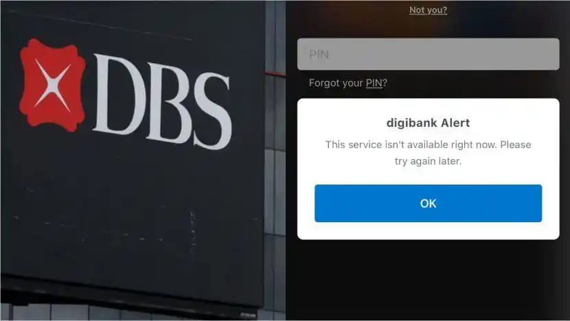 Image from CNA: If you're having trouble logging into your DBS or POSB app, you're not...