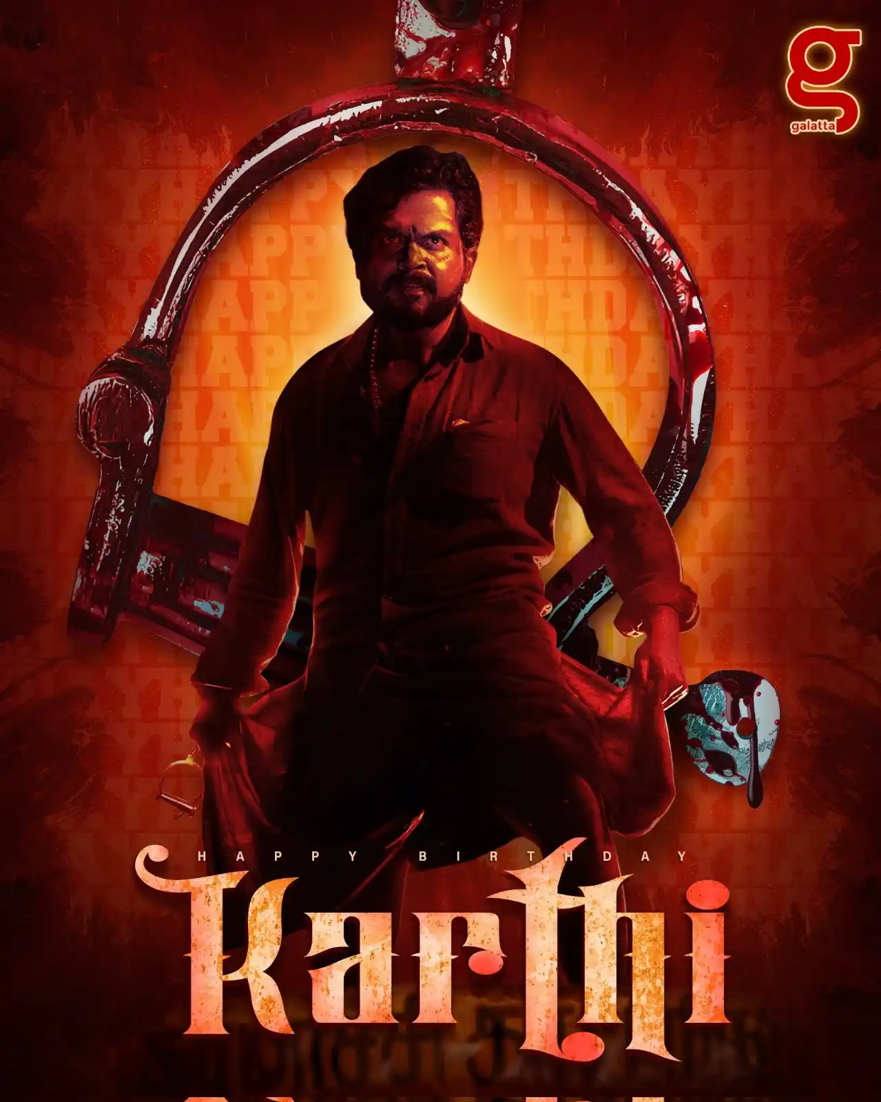 Image from Galatta Media: Wishing our 'DILLI' Karthi many more happy 'RETURNS' of the day 🔥😉❤️...