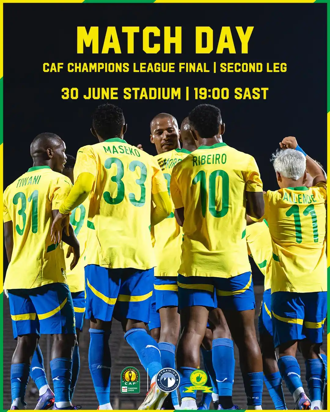 Image from Mamelodi Sundowns Football Club: ๐จ๐ ๐ผ ๐ ๐ ๐ฟ ๐ผ ๐๐จ ๐ Pyramids FC โฐ 19H00 ๐ 30 June Stadium ...