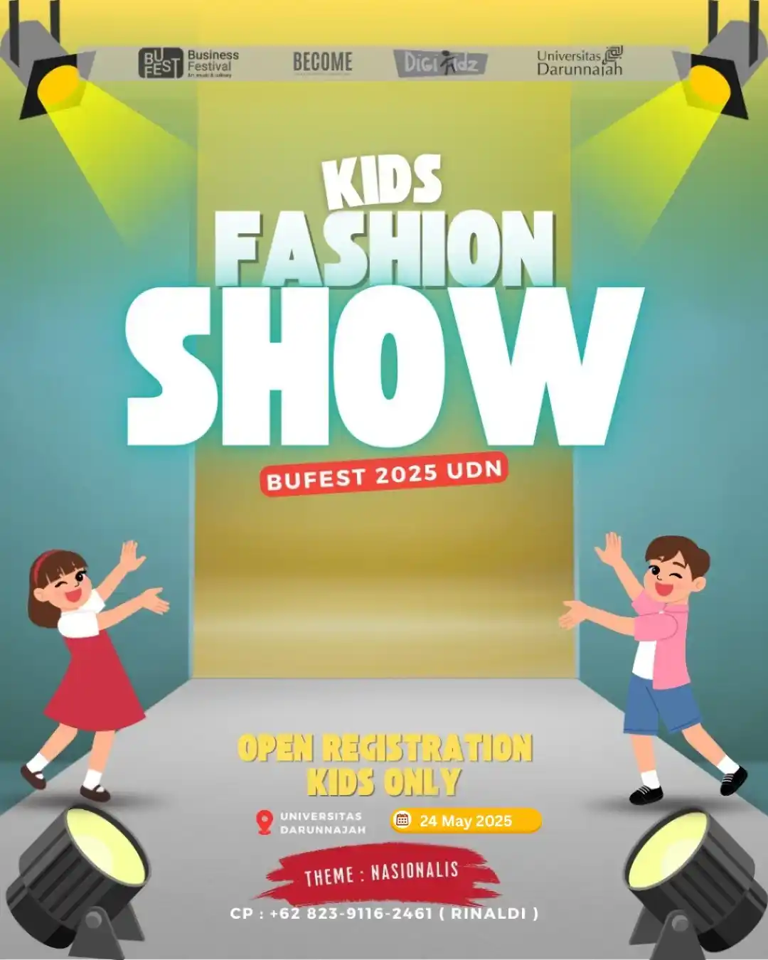 Image from Universitas Darunnajah: 🎉 KIDS FASHION SHOW - BUFEST 2025 UDN 🎉 Si Kecil Suka Bergaya? Saatn...