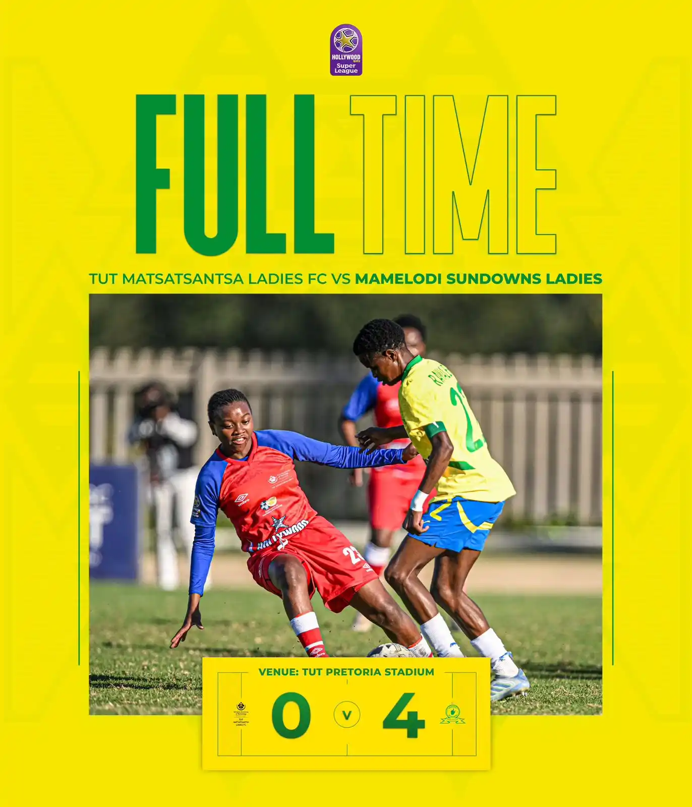 Image from Mamelodi Sundowns Football Club: Tshwane is yellow 💛! 64’ & 78’ Rabale 65’ Mthandi 88’ Majiya <a c...