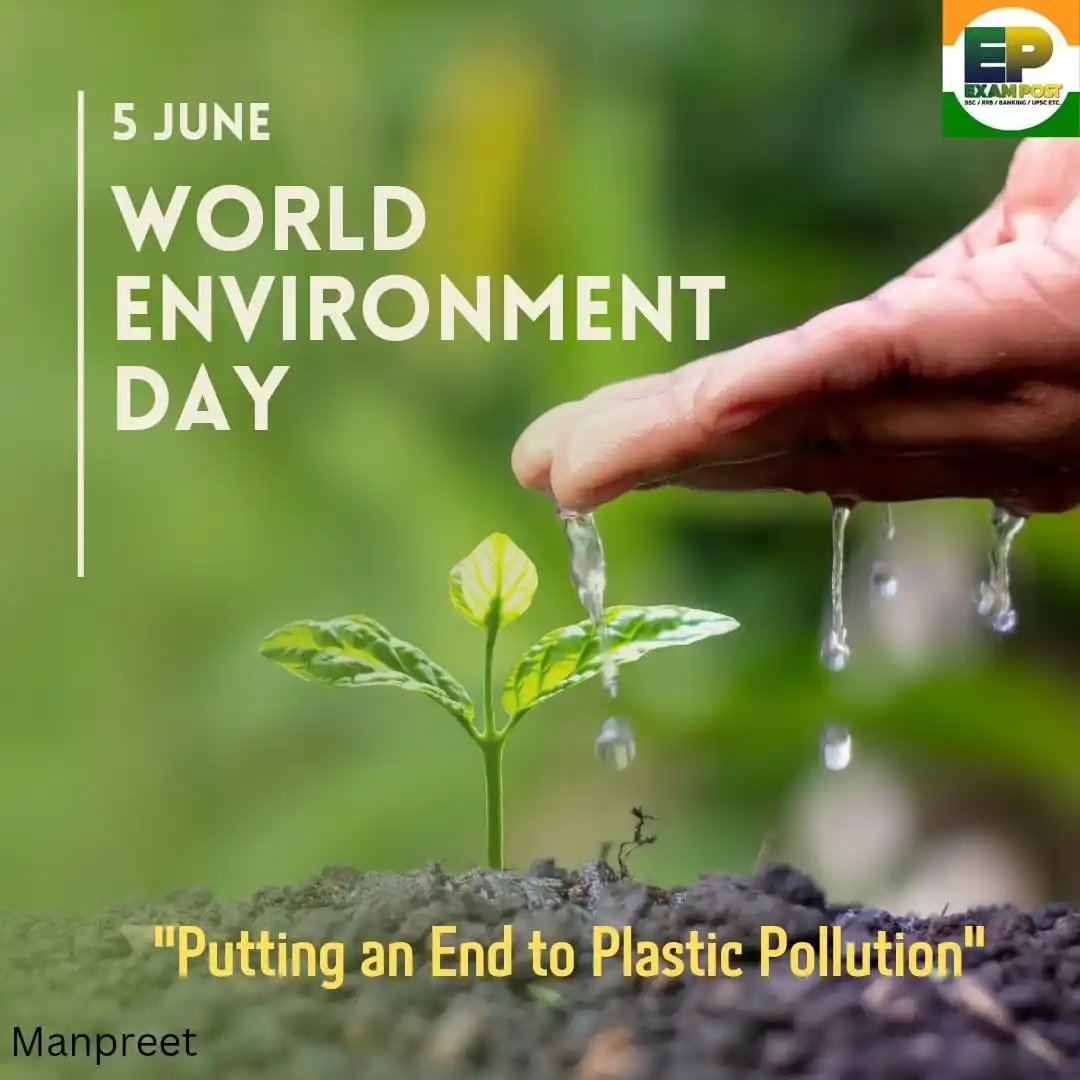 Image from BANKING SBI CLERK PO IBPS RRB ADDA247 MATHS REASONING ANKUSH LAMBA ENGLISH NIMISHA BANSAL WALLAH CA™: 🗓05 JUNE ♻️ *World Environment Day* विश्व पर्यावरण दिवस *...