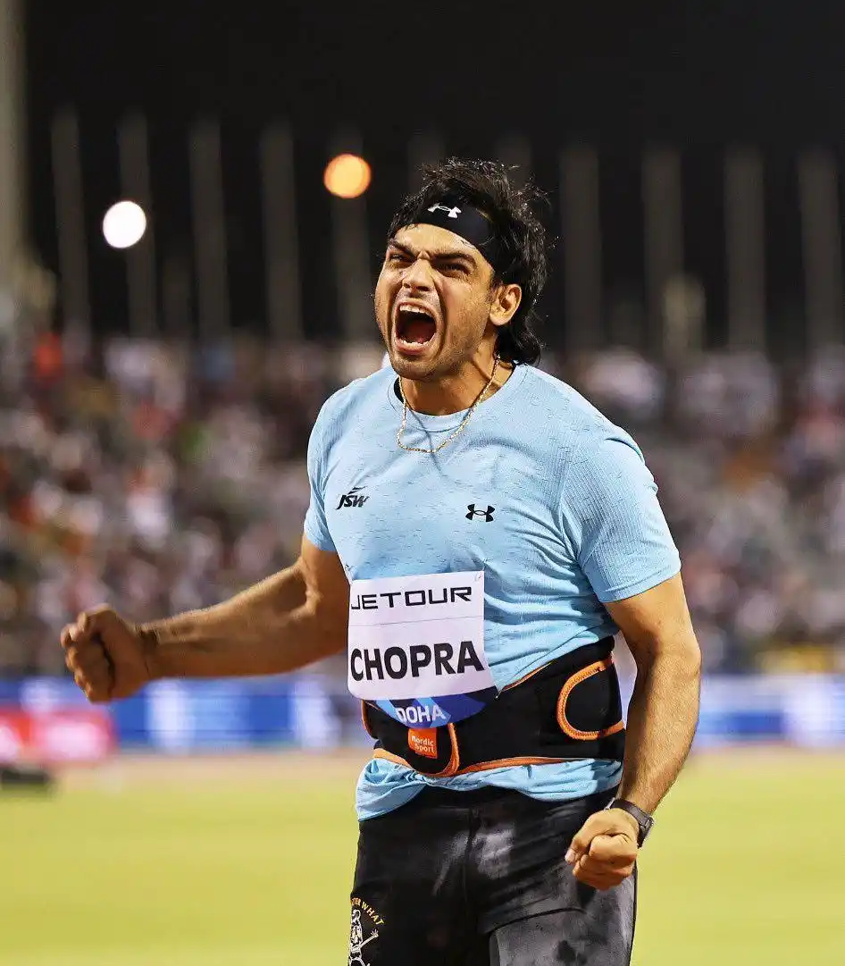 Image from INDIANEWSEXPRESS: ऐतिहासिक थ्रो! @Neeraj_chopra1 को दोहा में <a class="text-blue-500 ho...