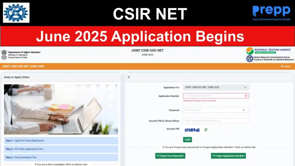Image from Prepp: Sarkari Exam Prep App: CSIR NET 2025 Application Form (Out); Apply Online and Check Applicati...
