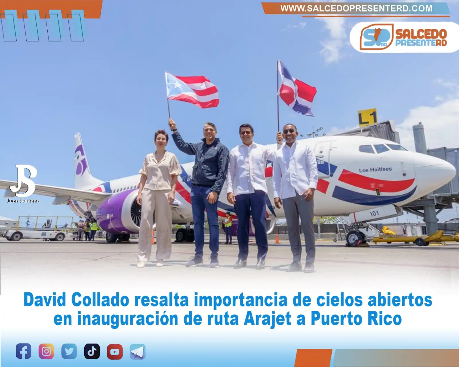 Image from SalcedoPresenteRD.com: David Collado resalta importancia de cielos abiertos en inauguración d...