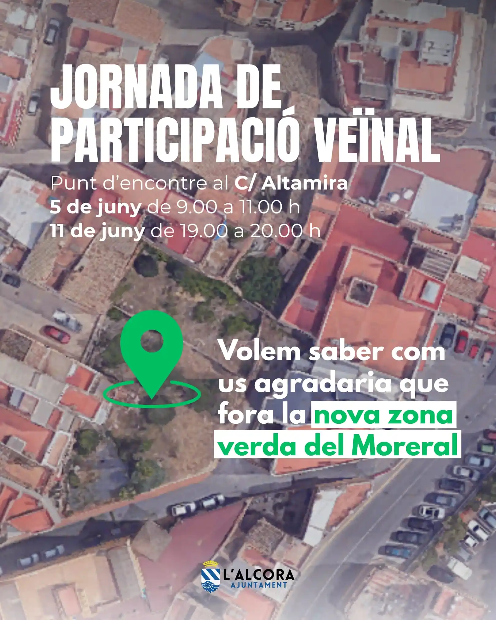Image from Ajuntament de l’Alcora: 🌿 Estem dissenyant la nova *zona verda del Moreral* i volem comptar a...