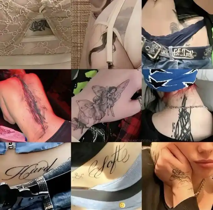 Image from  UOL | Universo Billie Eilish : Hoje o tópico é *tatuagem*! Já tinham visto as tattoos da Billie? O qu...
