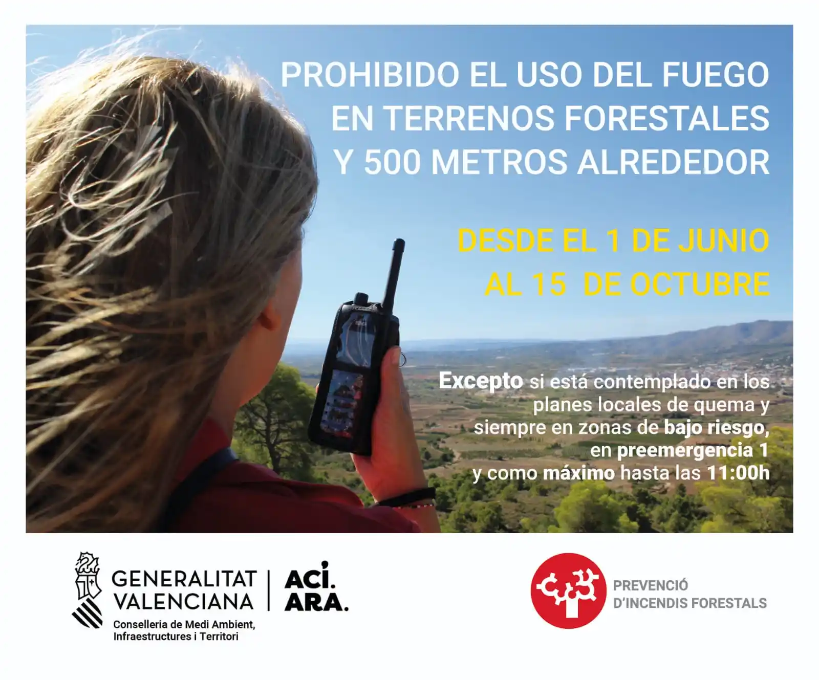 Image from Ajuntament de l’Alcora: ‼️ℹ️ *Prevenció incendis forestals* 🔥 Recordem que, segons la normat...