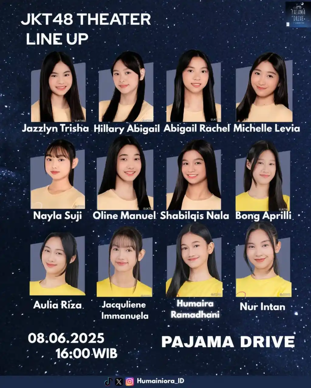 Image from SOLIDARITAS JKT48 OFFICIAL: Inilah line up Pajama Drive yang siap menggebrak panggung dengan energ...
