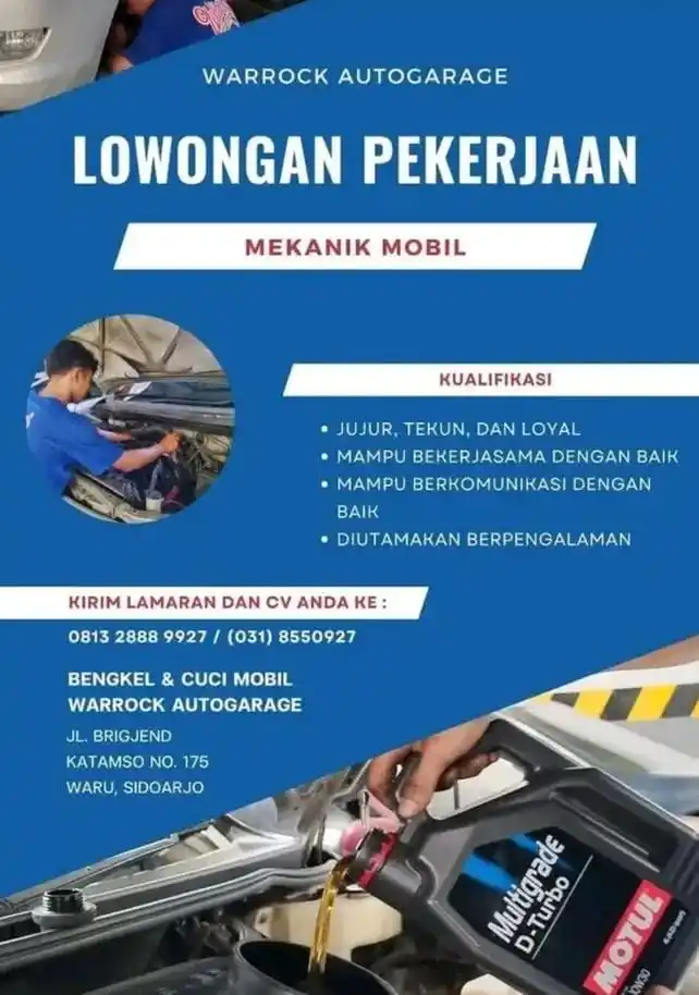 Image from Loker Surabaya Dan Sekitarnya: mekanik mobil waru sda...