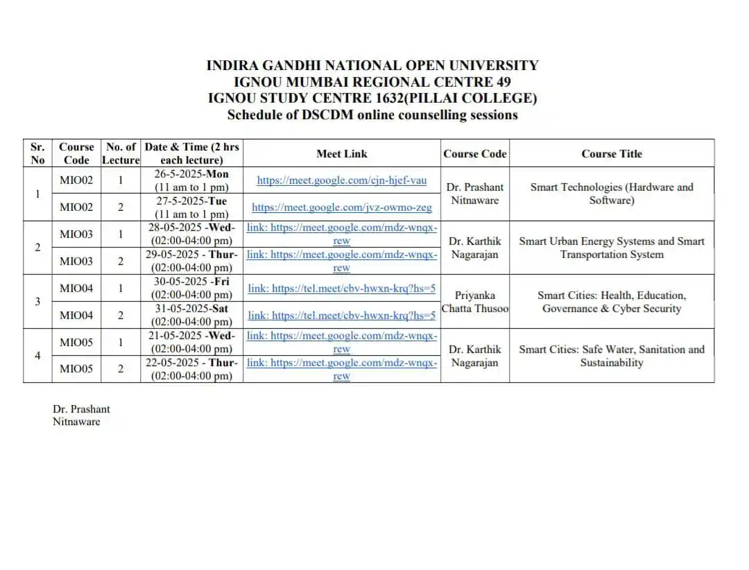 IGNOU Update's & Guidance post