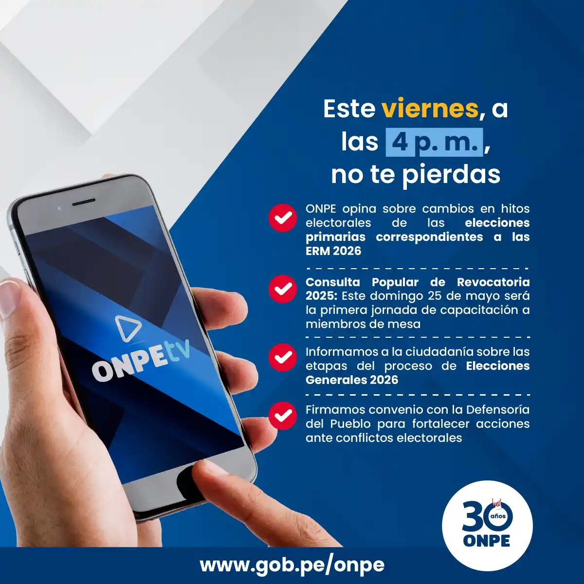 Image from Oficina Nacional de Procesos Electorales - ONPE: 📺 ONPE TV: ¡Información de calidad para combatir la desinformación y ...