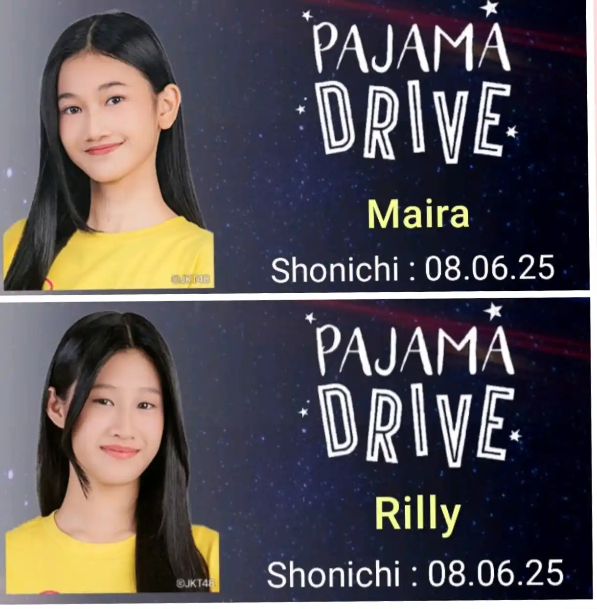 Image from SOLIDARITAS JKT48 OFFICIAL: Pada tanggal 8 juni 2025 ( Hari Ini ), Rilly & Maira dari Generasi 13,...