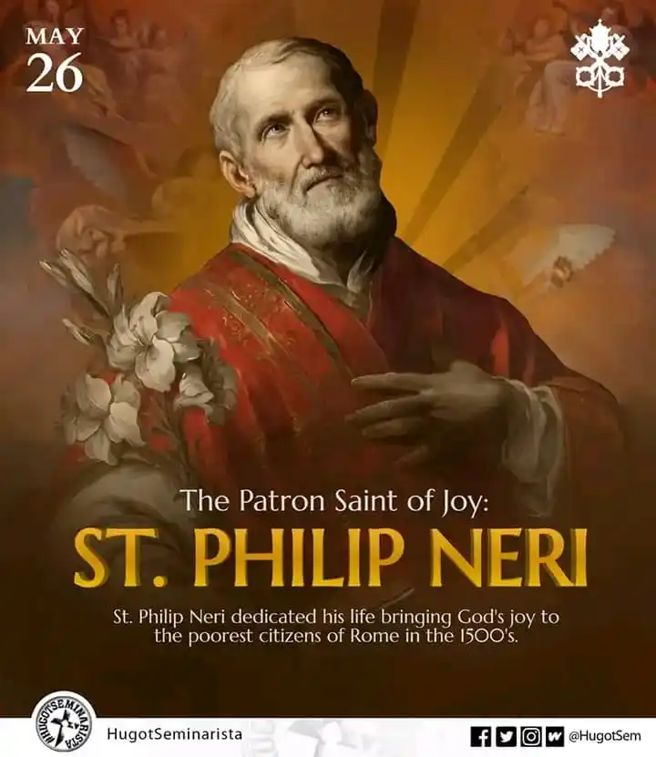 Image from SAINT COMPANIONS GLOBAL ✨: SAINT OF THE DAY | MAY 26, 2025 ST. PHILIP NERI Let's get to know mor...