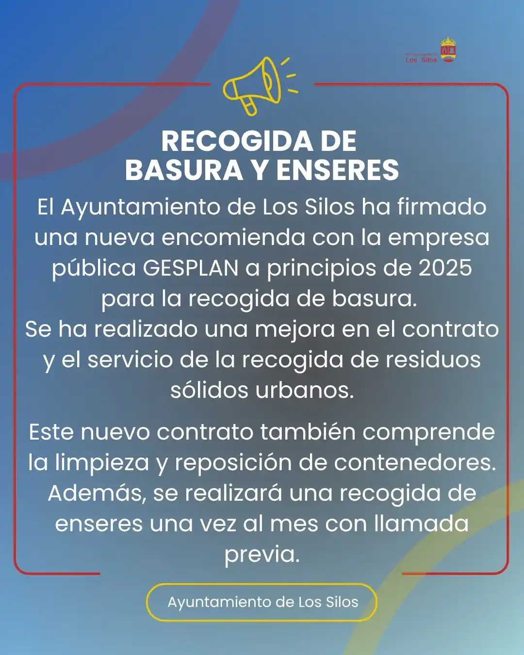 Image from Ayuntamiento de Los Silos: Servicio de recogida de basura y enseres en Los Silos 🎯 📌 Horarios ...