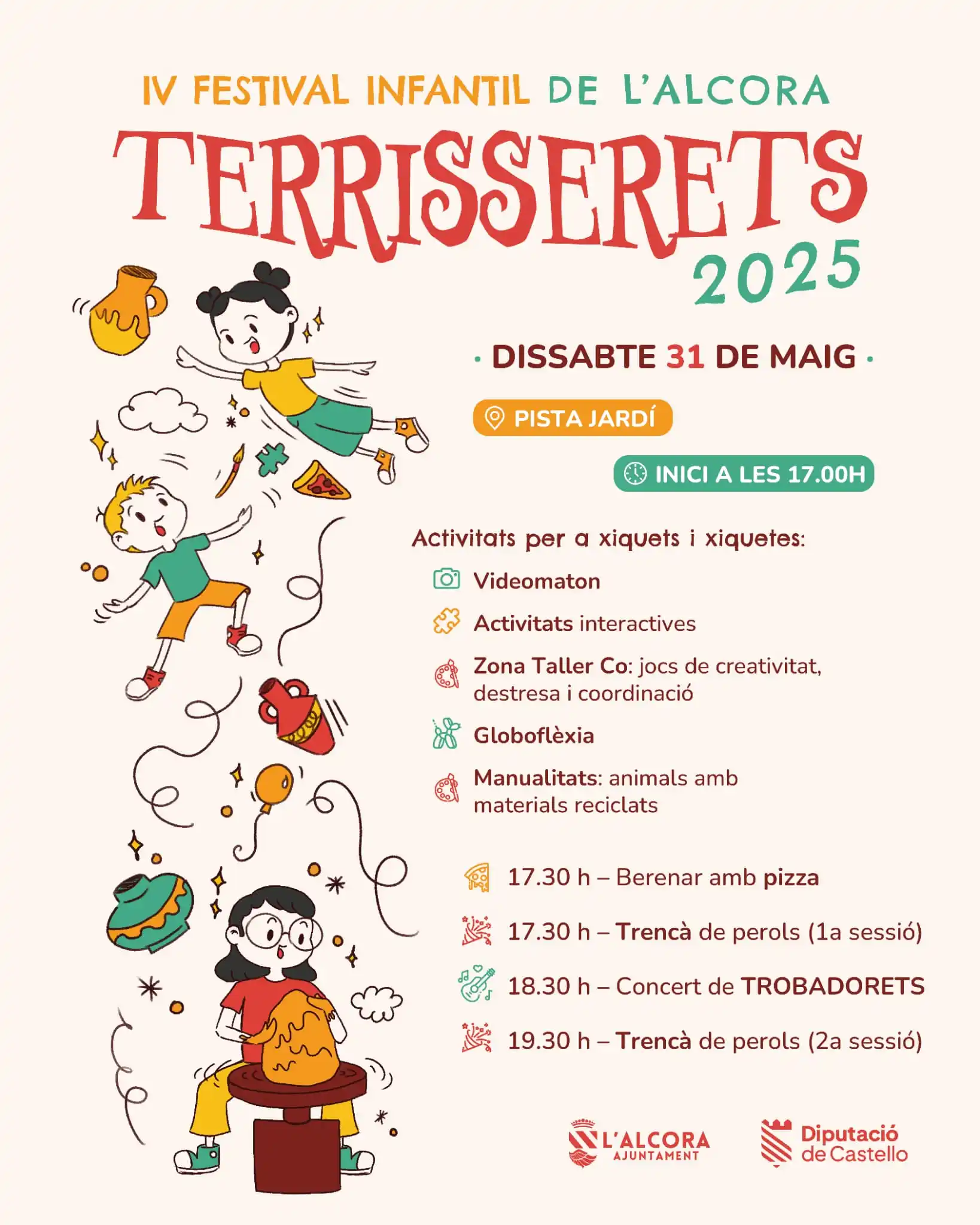 Image from Ajuntament de l’Alcora: T’has assabentat ja que torna el *Festival Infantil Terrisserets* ? 🎉...