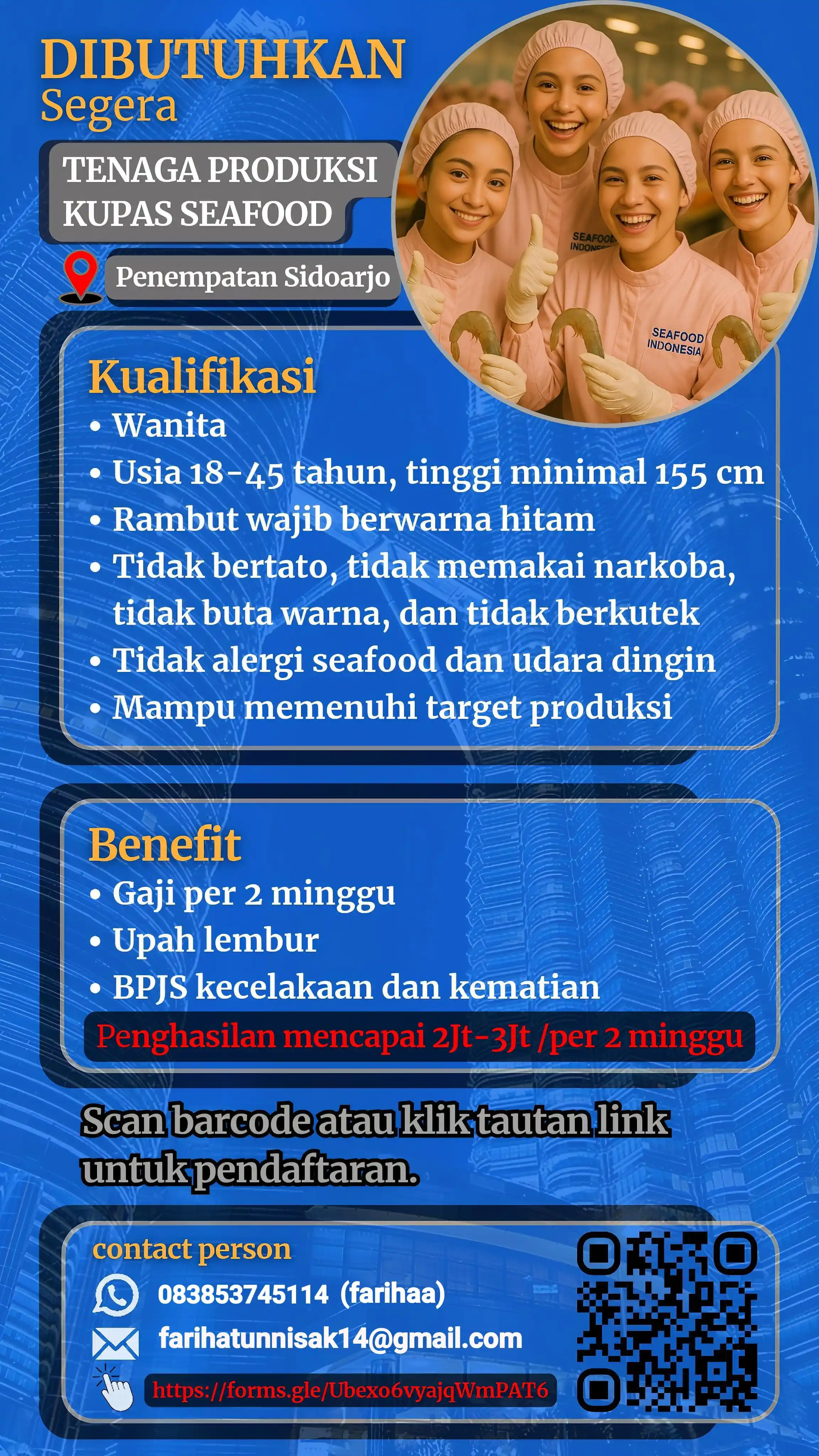 Image from Loker Surabaya Dan Sekitarnya: Tenaga kupas udang Sidoarjo...