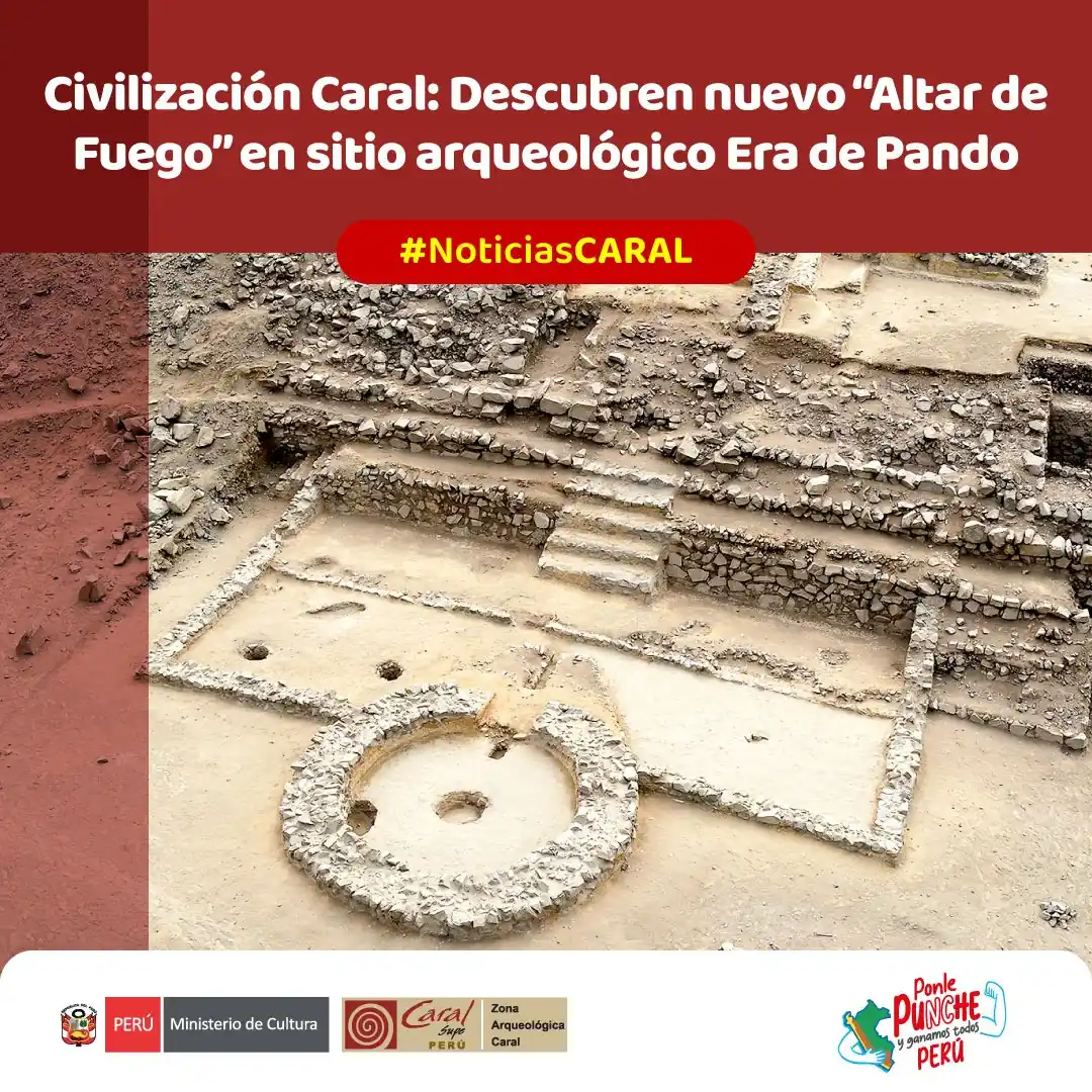 Image from Zona Arqueológica Caral: Durante las investigaciones en el sitio arqueológico Era de Pando, ant...