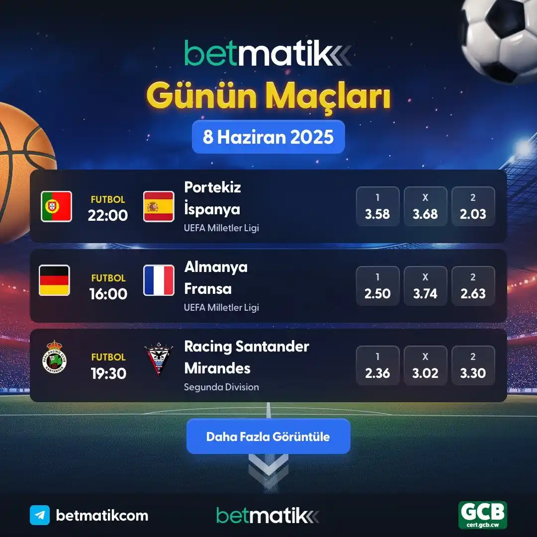 Image from Betmatik ®: 🐝 Günün En Heyecanlı Maçları, En Yüksek Oranlarla Betmatik’te! 📺 C...