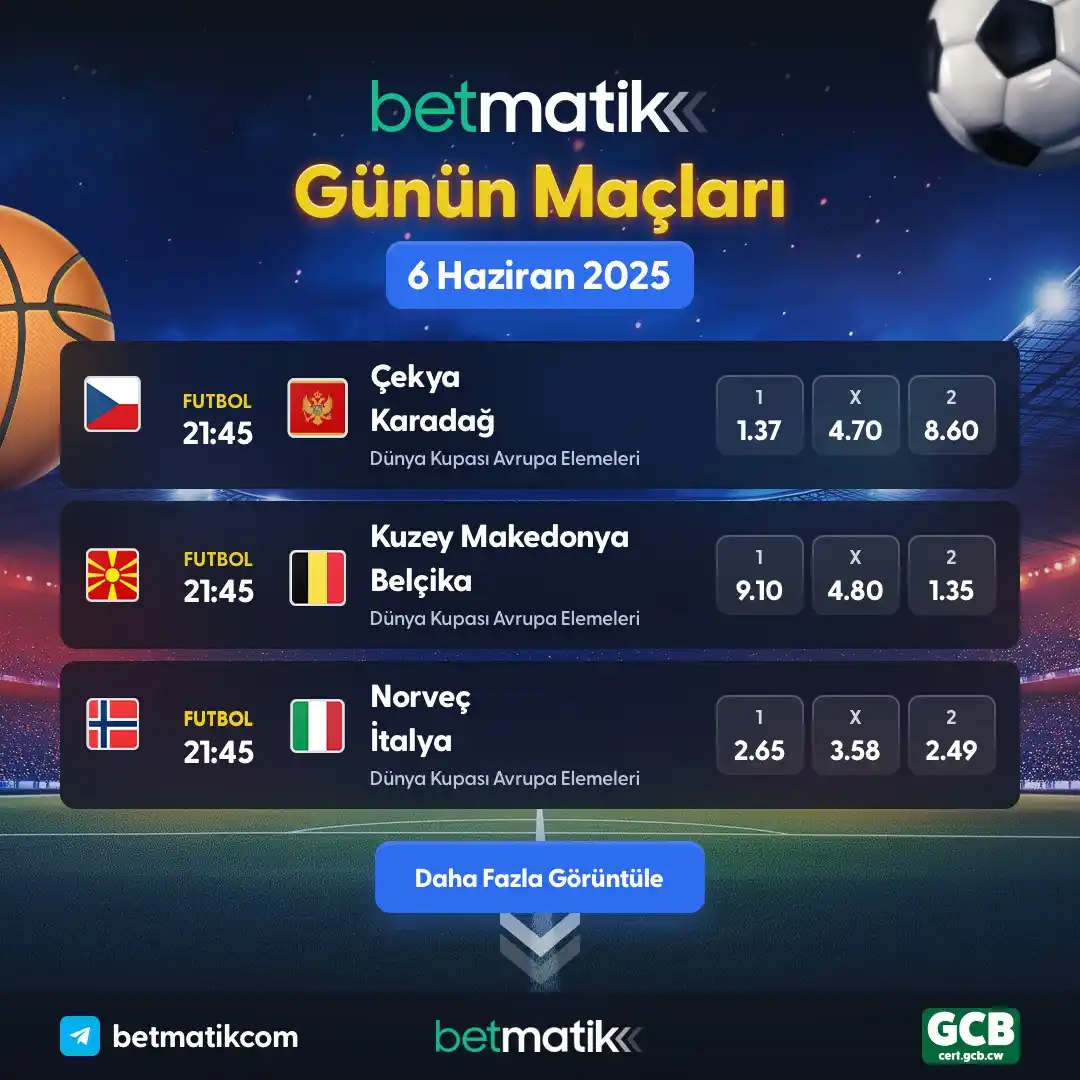 Image from Betmatik ®: 🐝 Günün En Heyecanlı Maçları, En Yüksek Oranlarla Betmatik’te! 📺 C...