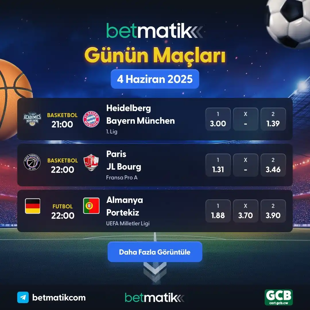 Image from Betmatik ®: 🐝 Günün En Heyecanlı Maçları, En Yüksek Oranlarla Betmatik’te! 📺 C...