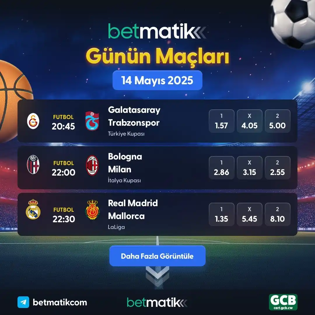 Image from Betmatik ®: 🐝 Günün En Heyecanlı Maçları, En Yüksek Oranlarla Betmatik’te! 📺 C...