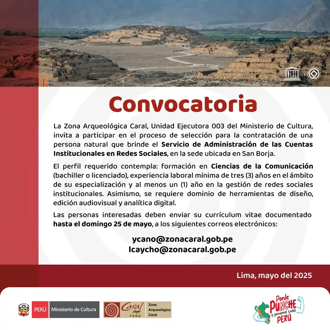 Image from Zona Arqueológica Caral: 📢 La Zona Arqueológica Caral, Unidad Ejecutora 003 del Ministerio de ...