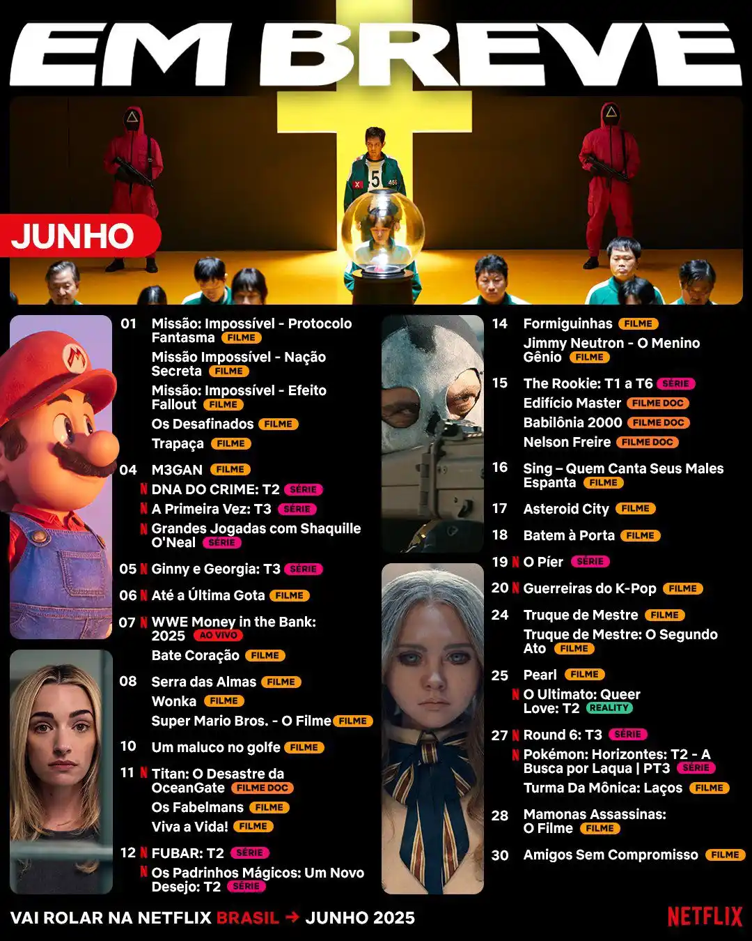 Image from Mix de Séries - Notícias de Séries: 📺🎬Lista completa das estreias de junho na Netflix! De blockbusters...