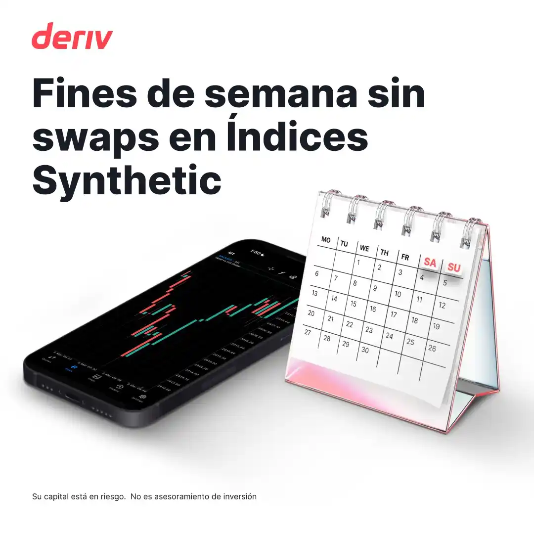 Image from Deriv Partners (Español): *🚀 ¡Los fines de semana sin swaps ya están aquí!* A partir de ahora...