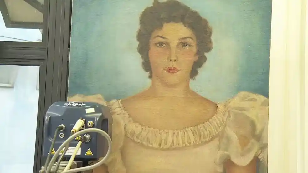 Image from g1: Pintura de Anita Malfatti esconde mulher nua; descoberta foi feita por...