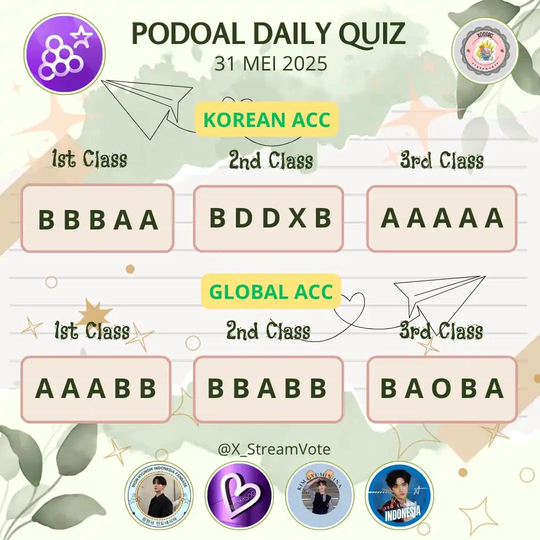 Image from EVERYDAY with WON HYUNSIK 🐹: 📝PODOAL DAILY QUIZ  Jawab Quiz harian untuk mendapatkan Jelly  Let's ...
