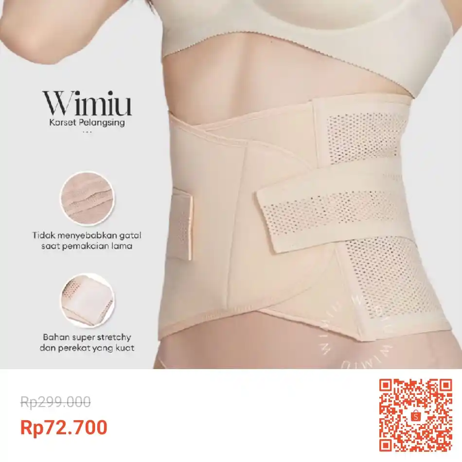 Image from Info Garapan Promo Indomaret Alfamart Racun Shopee Lazada Tokopedia Blibli Tiktok Superin Gojek Grab: Temukan WIMIU AFF Korset Pinggang Pelangsing Perut Korset Saraf Kejepi...