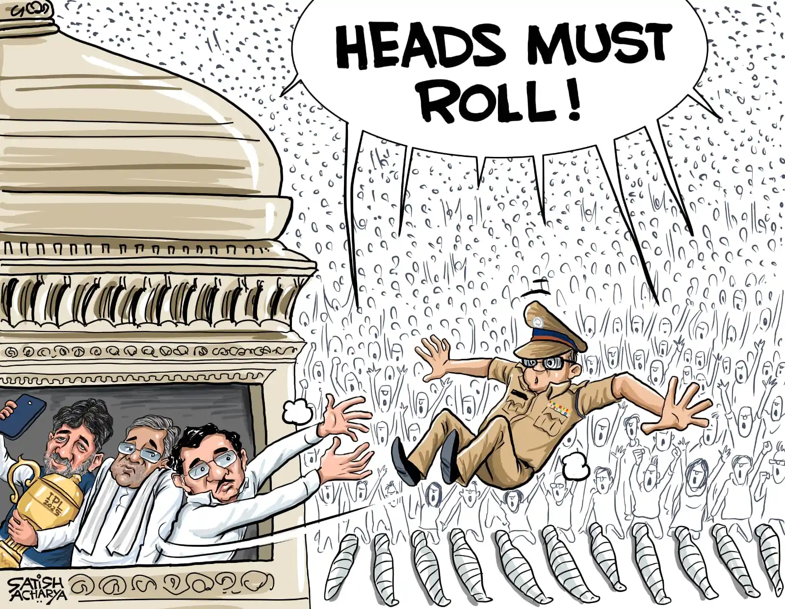 Image from Cartoonist Satish Acharya: The buck stops at... <a class="text-blue-500 hover:underline cursor-po...