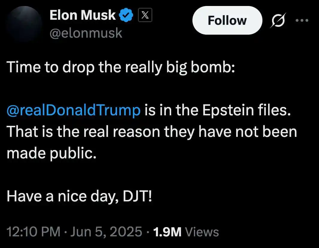 Image from Noticias al día y a la hora: TUBAZO: Elon Musk acaba de lanzar una acusación explosiva contra Donal...
