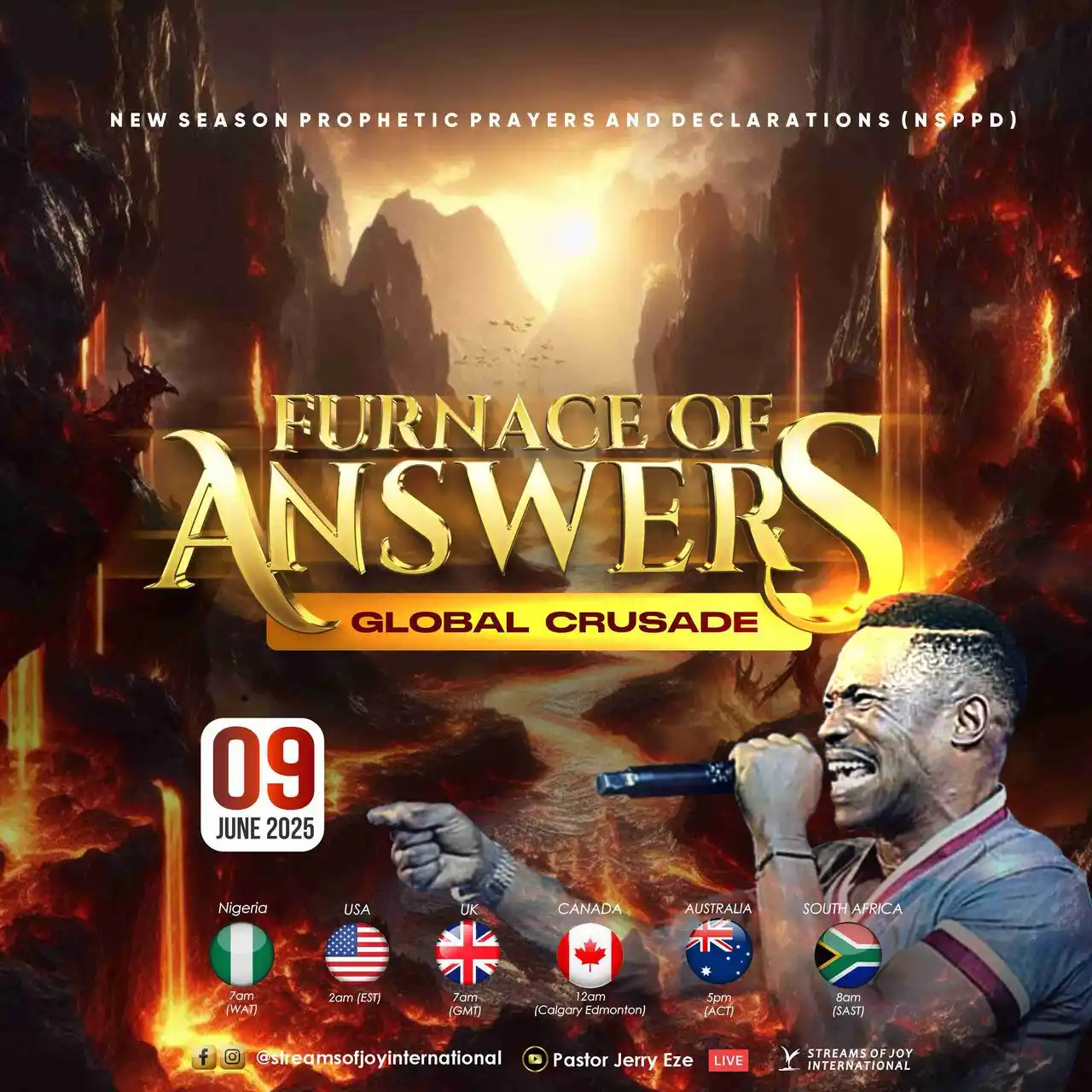 Image from Pastor Jerry Eze: 📢ANNOUNCEMENT! 🔥OUR GLOBAL FIRE CRUSADE BEGINS! 🔥JOIN THE FIRE, SH...