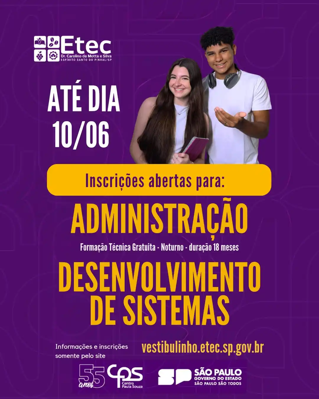 Image from Prefeitura Albertina: As inscrições para os cursos de Administração e Desenvolvimento de Sis...