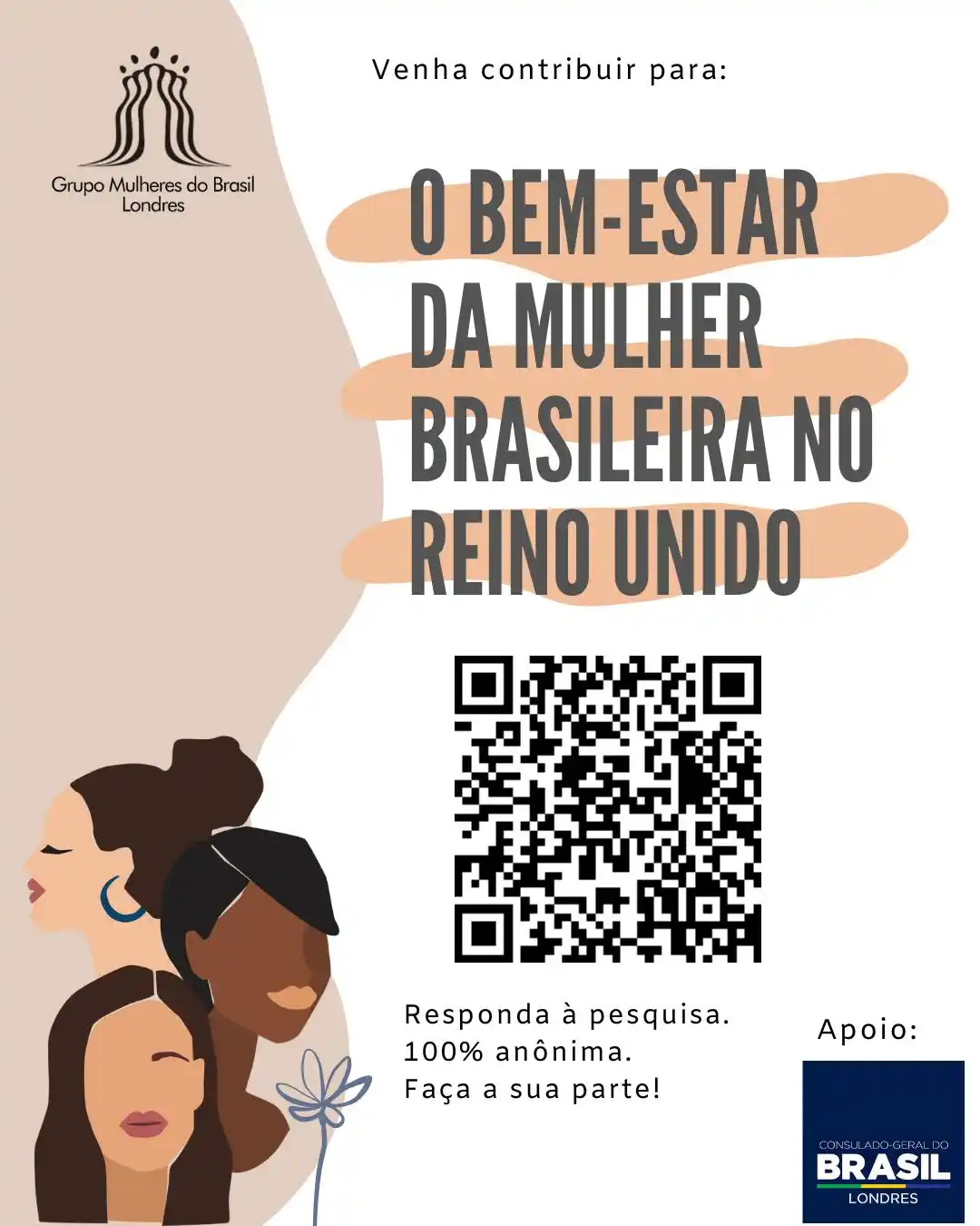 Image from Consulado-Geral do Brasil em Londres: 📣 Atenção mulheres brasileiras residentes no Reino Unido! Se você ain...