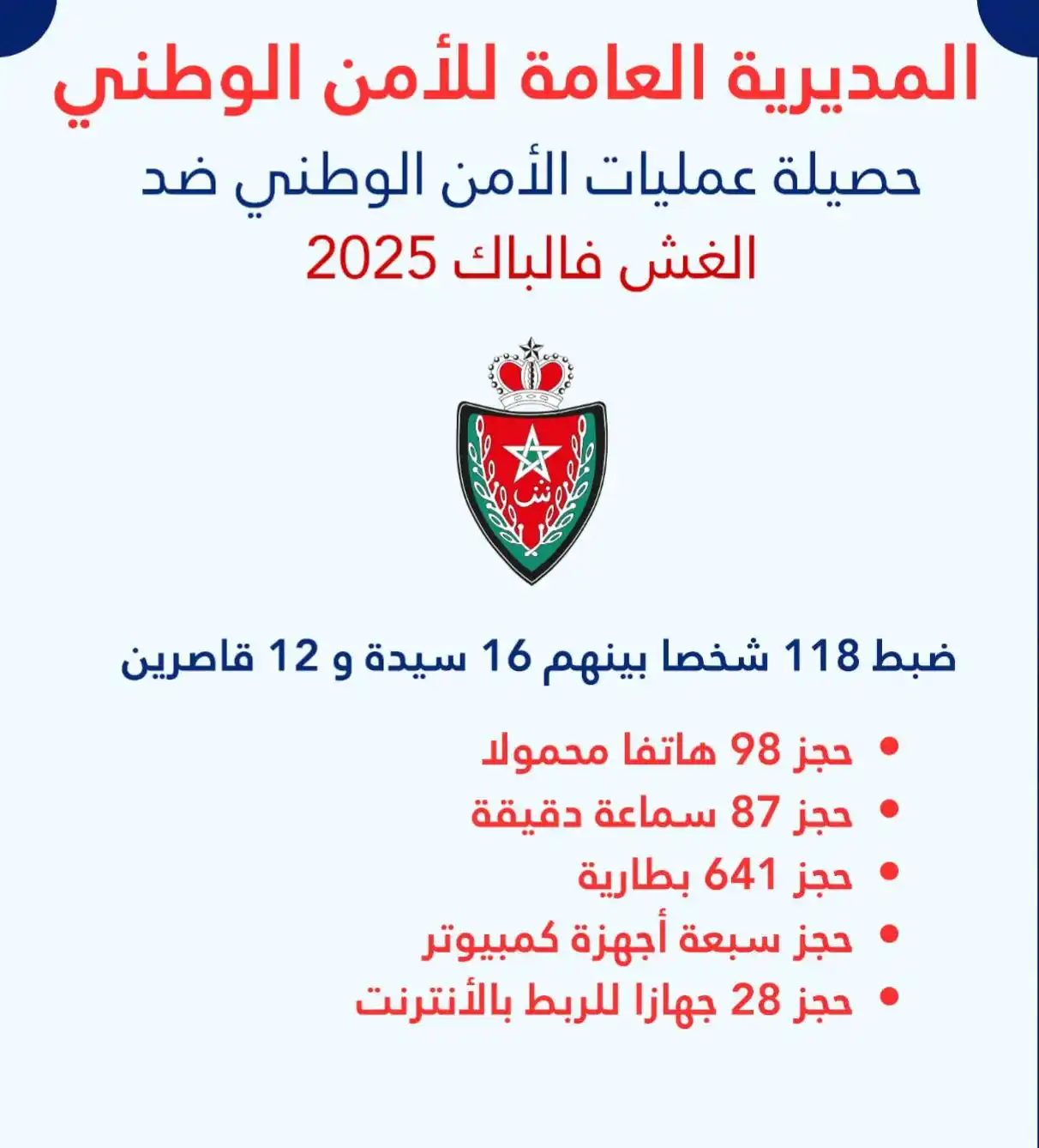 Image from 🇲🇦 Eud Maroc " طلبة المغرب ": *🔴 بلاغ رسمي من المديرية العامة للأمن الوطني 🇲🇦* ✅ أعلنت المديرية ...