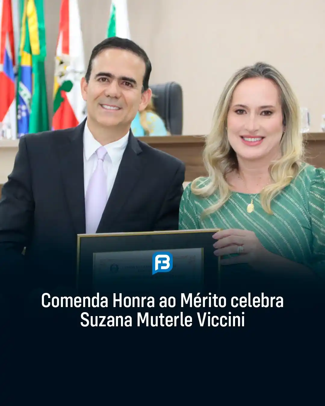 Image from Fala Barreiras, Portal de Notícias: *COMENDA HONRA AO MÉRITO CELEBRA SUZANA MUTERLE VICCINI* _Reconhecimen...