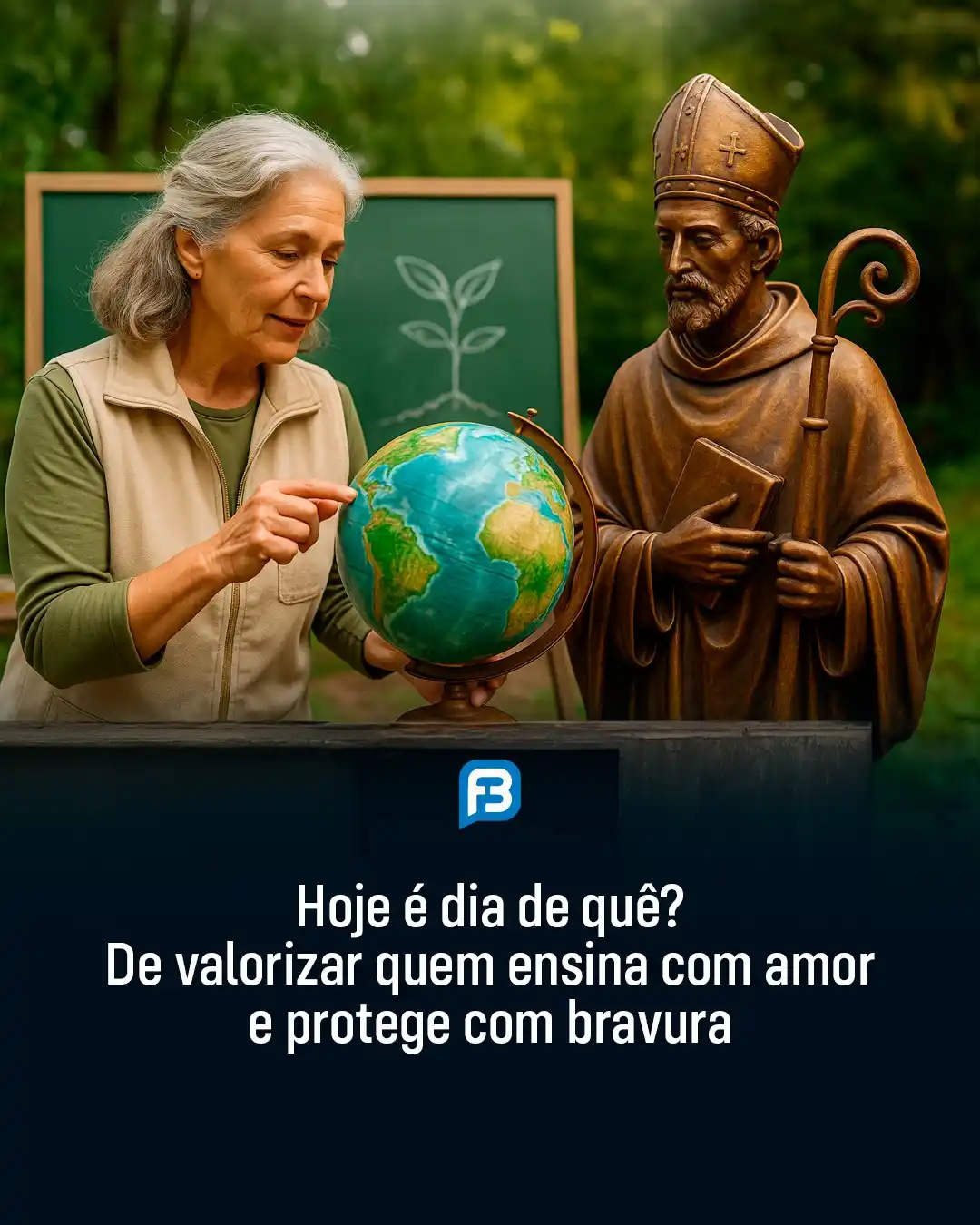 Image from Fala Barreiras, Portal de Notícias: *HOJE É DIA DE QUÊ? DE VALORIZAR QUEM ENSINA COM AMOR E PROTEGE COM BR...