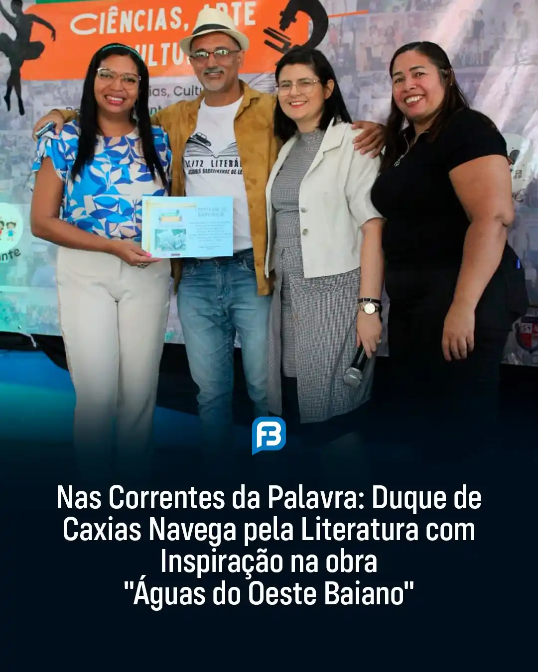 Image from Fala Barreiras, Portal de Notícias: *NAS CORRENTES DA PALAVRA: DUQUE DE CAXIAS NAVEGA PELA LITERATURA COM ...
