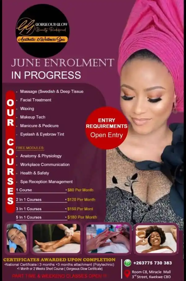Image from Kwekwe News Bulletin📰: Our classes are filling up fast !!! We are about to close our Registr...