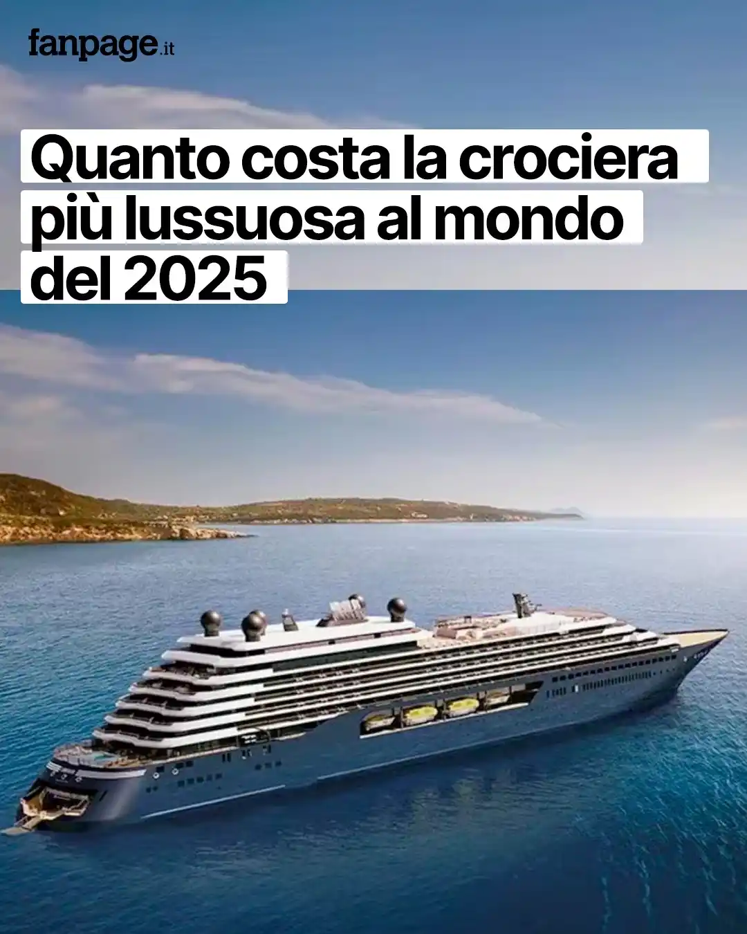 Image from Fanpage.it: *Quanto costa la crociera più lussuosa al mondo del 2025* Luminara, i...