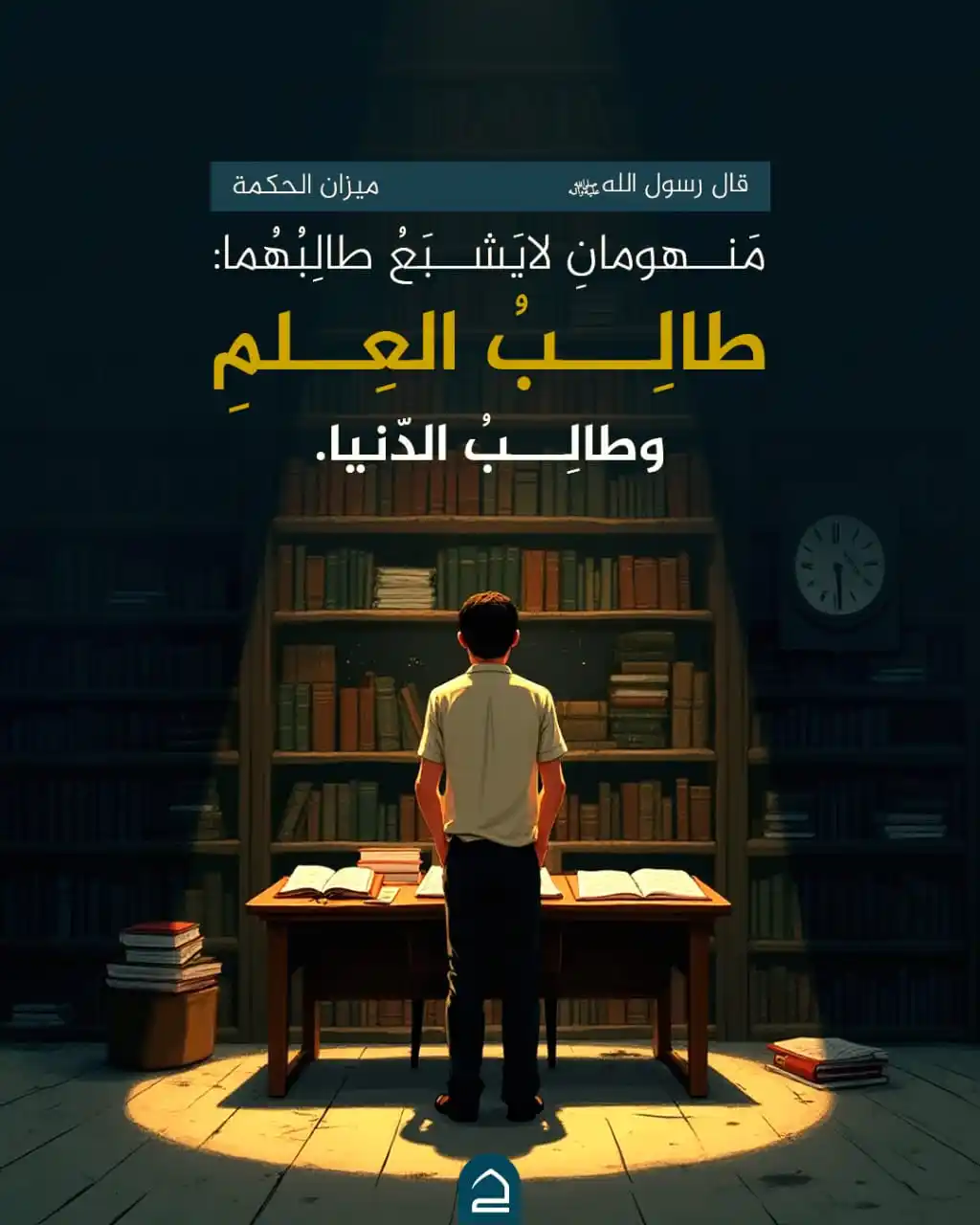 Image from حقيبة المؤمن: روي عن رسول الله صلّى الله عليه وآله: مَنهومانِ لايَشبَعُ طالِبُهُما: ...