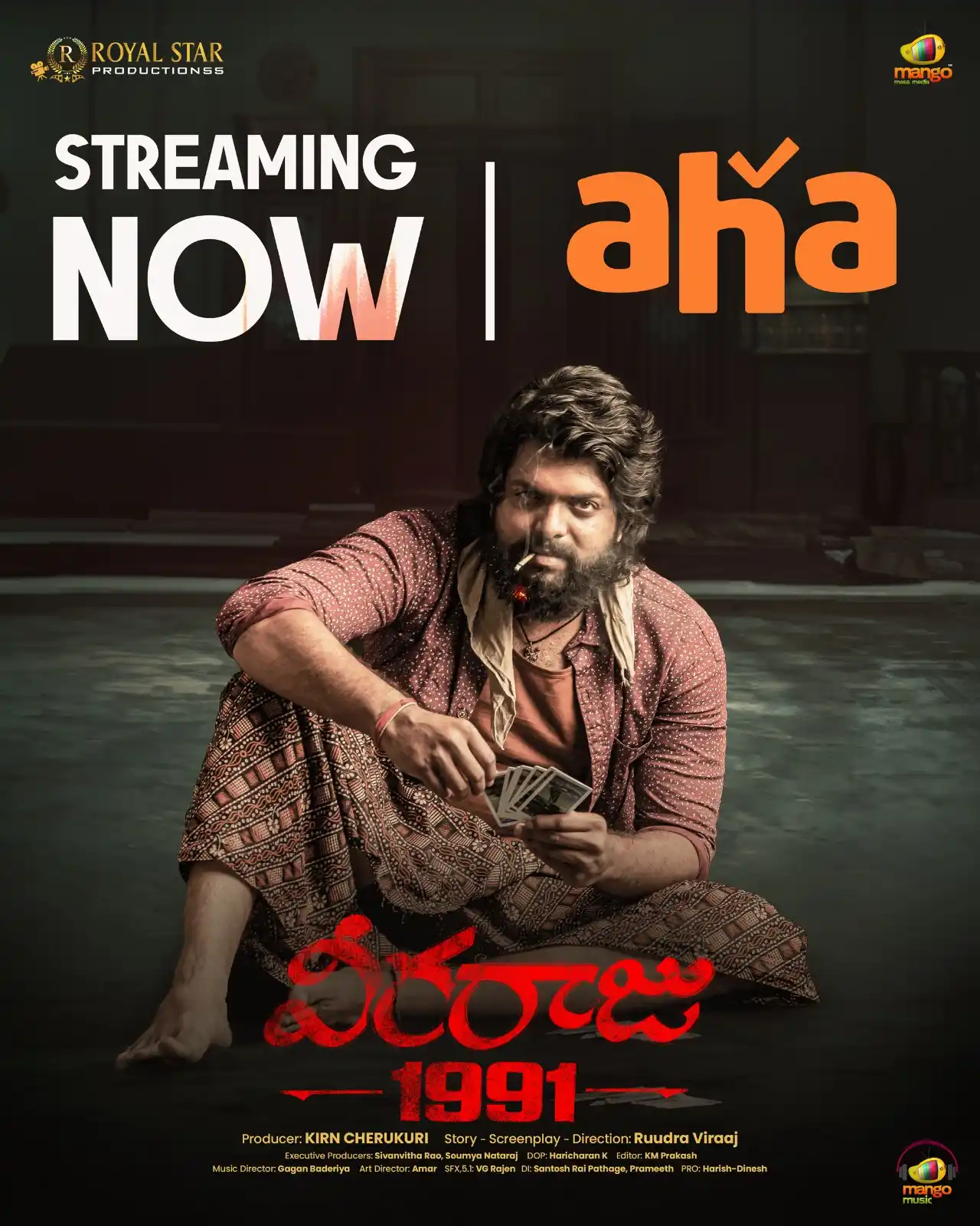 Image from Mango Music: 🔥 The wait is over! Veeraaraju 1991 is now streaming on <a class="tex...