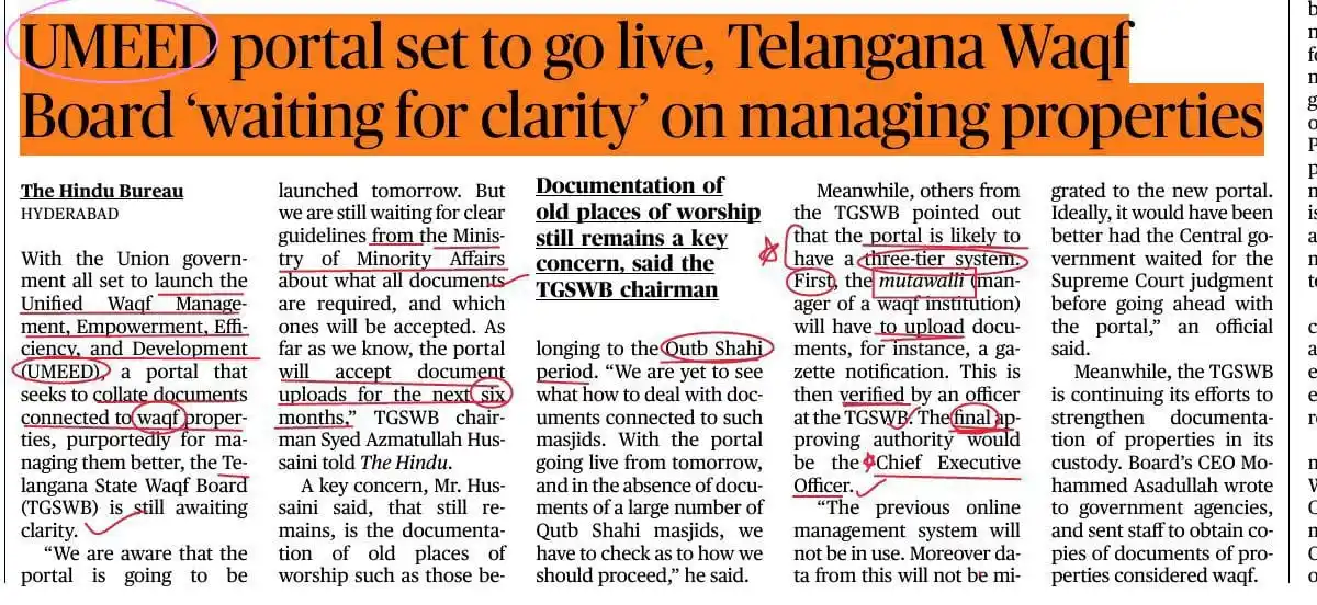 Image from UPSC Government Schemes UPSC UPSC UPSC UPSC UPSC UPSC UPSC™ UPSC UPSC UPSC UPSC UPSC UPSC UPSC UPSC™: ✅ UMEED Portal Launch & Telangana Waqf Board Concerns  📍 What’s UMEED...