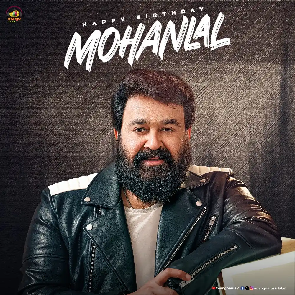 Image from Mango Music: Wishing a spectacular birthday to the evergreen superstar Mohanlal! 🎂...