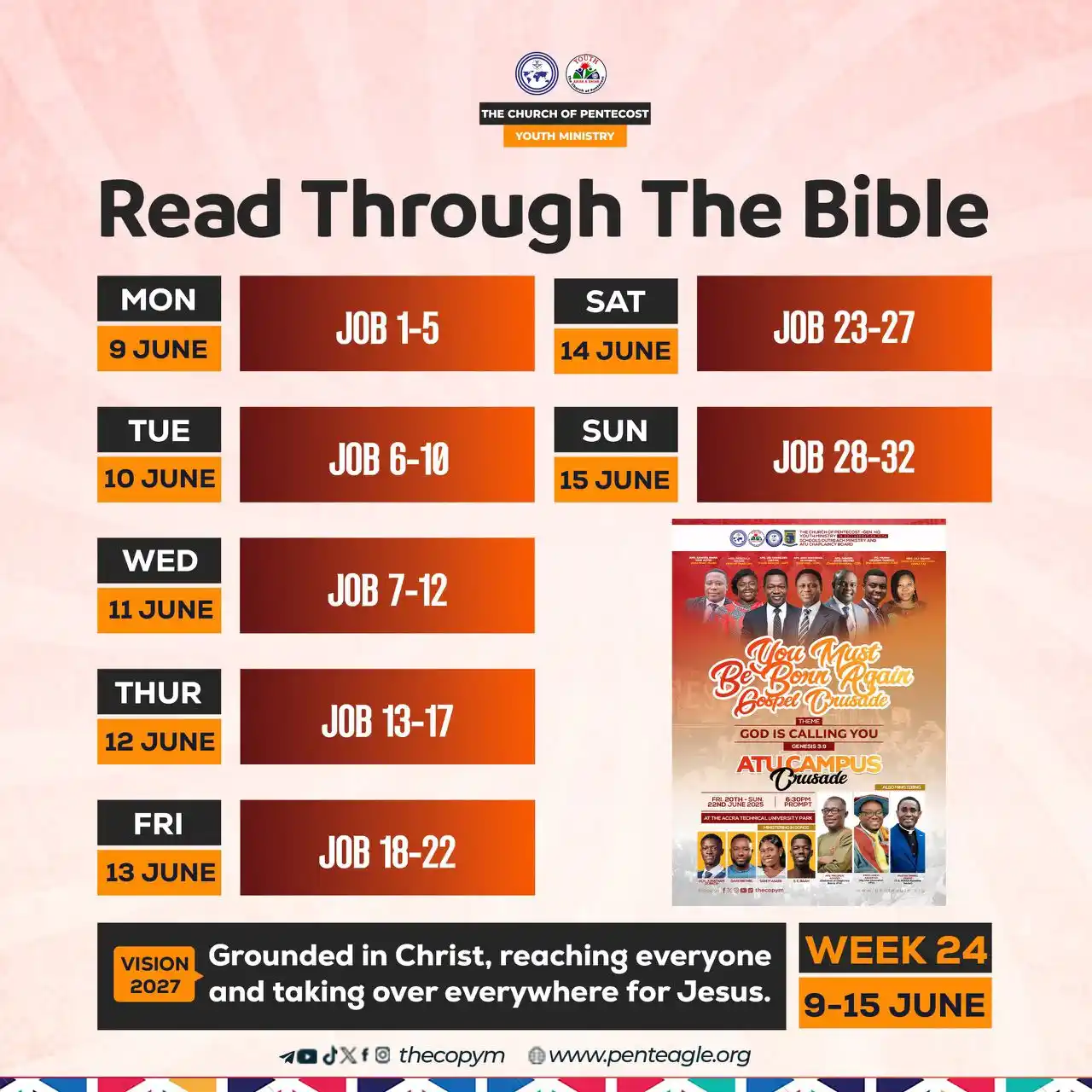 Image from The COP Youth Ministry Official: Bible reading📖 challenge, round 6: 9th - 15th June (Week 24) ...